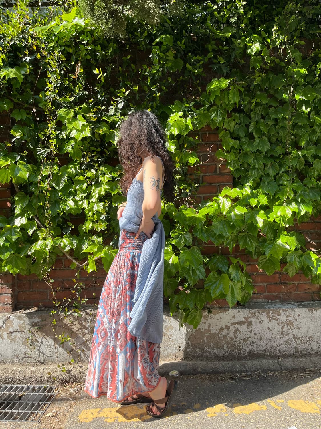 히피 에스닉 패턴 롱스커트 상품이미지5