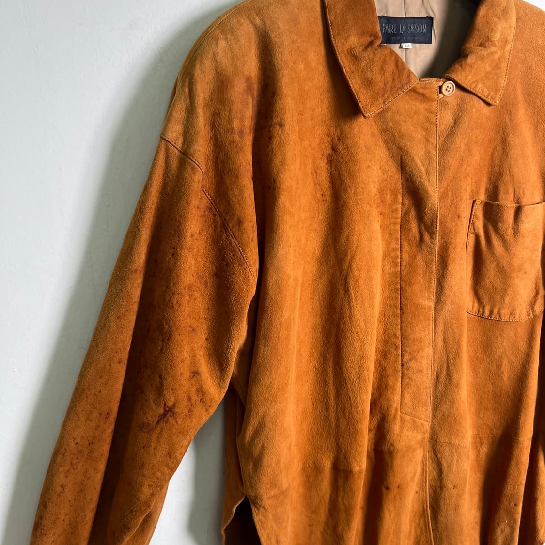 VTG 빈티지 브라운 스웨이드 셔츠 자켓 42 상품이미지9