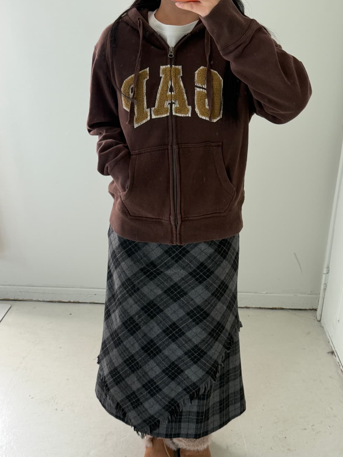 일본빈티지 Gap 브라운 후드집업 상품이미지3