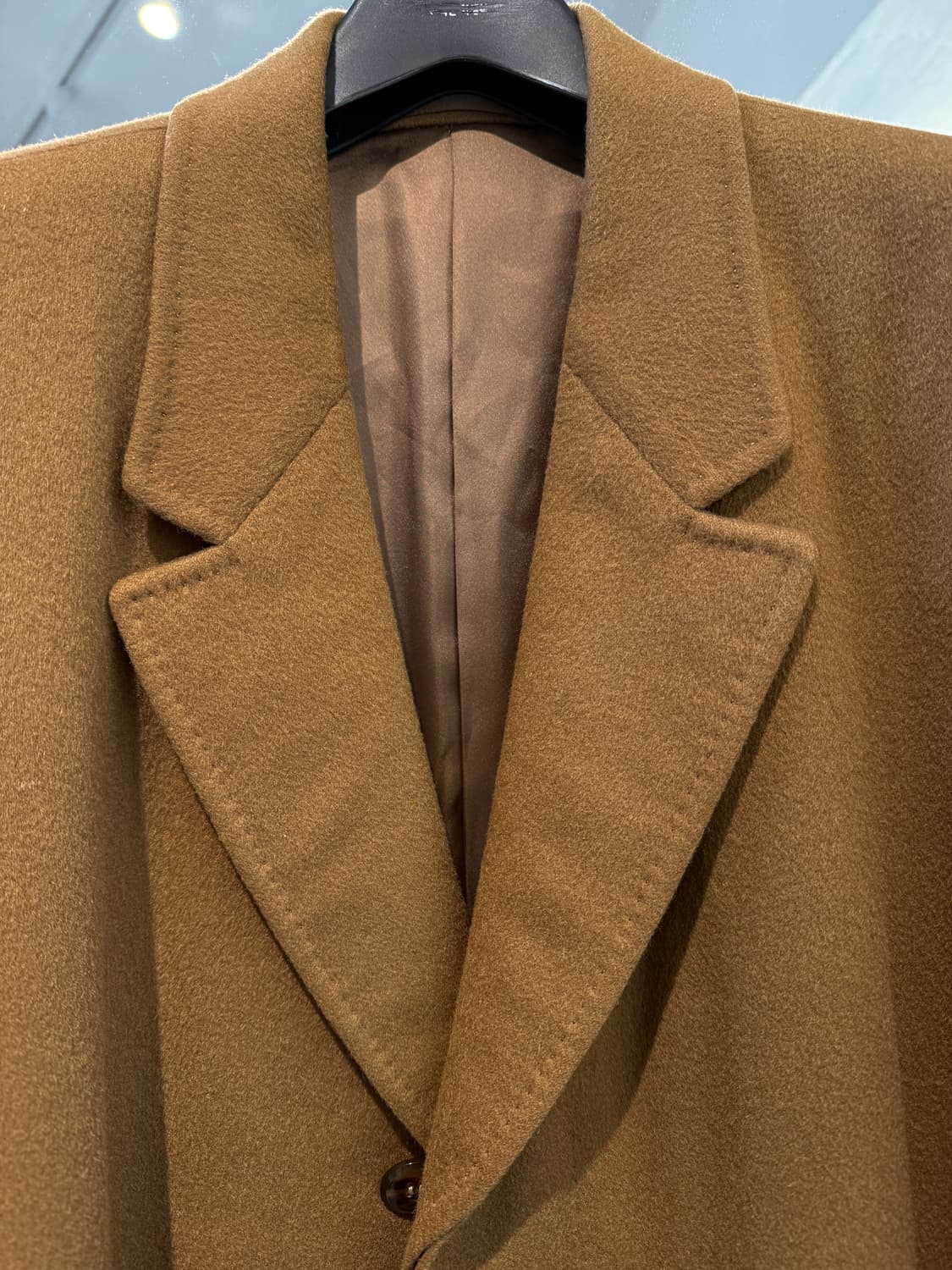 Crombie 카멜 싱글 3 버튼 롱코트 상품이미지2