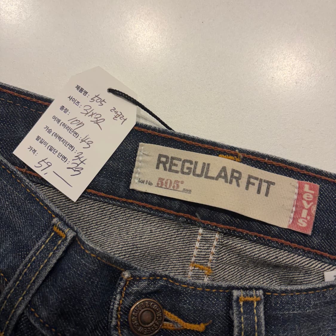 [31x32] 리바이스 505 레귤러핏 데님 팬츠 청바지 D428 상품이미지7