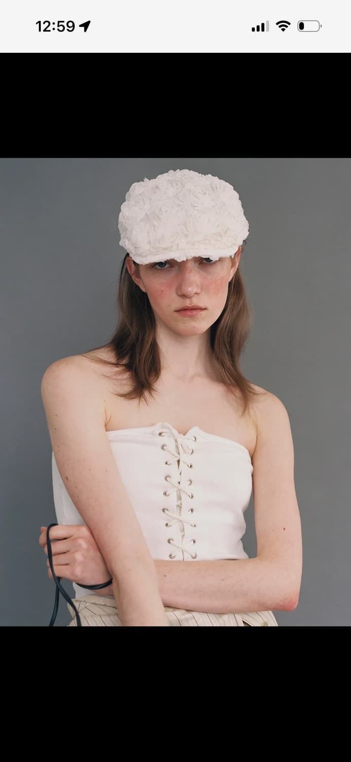 어썸니즈 클래식 헌팅 캡_로즈 크림 상품이미지1