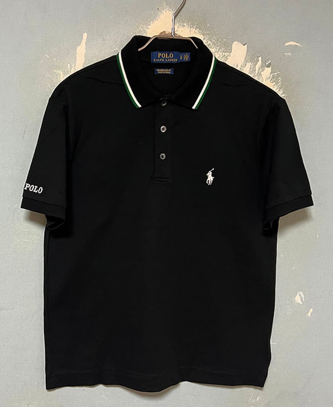 POLO 폴로 여자 배색 반팔 카라티 블랙 캐주얼 베이직 M 95 66 상품이미지1