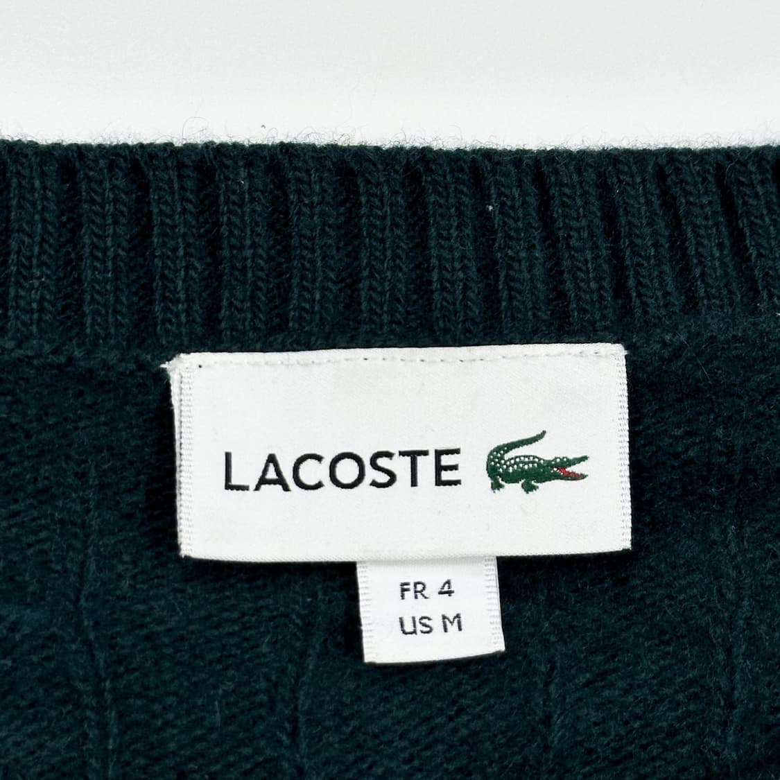 라코스테 클래식 케이블 니트 그린 M 상품이미지5