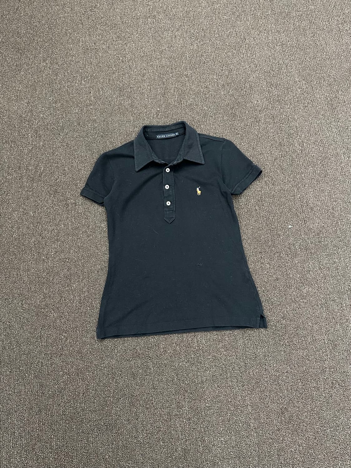 M)폴로 랄프로렌 빈티지 여성 멀티포니 블랙 카라 반팔 상품이미지3