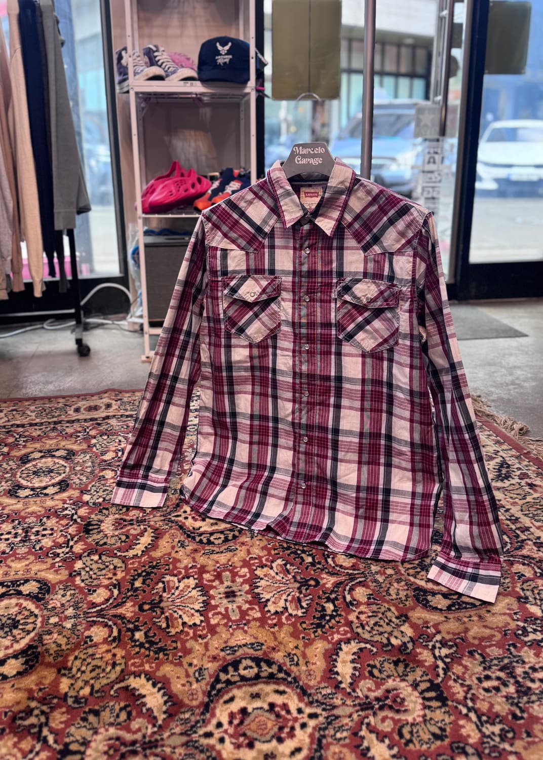 빈티지 리바이스 체크 플란넬 셔츠 M (609) 상품이미지1