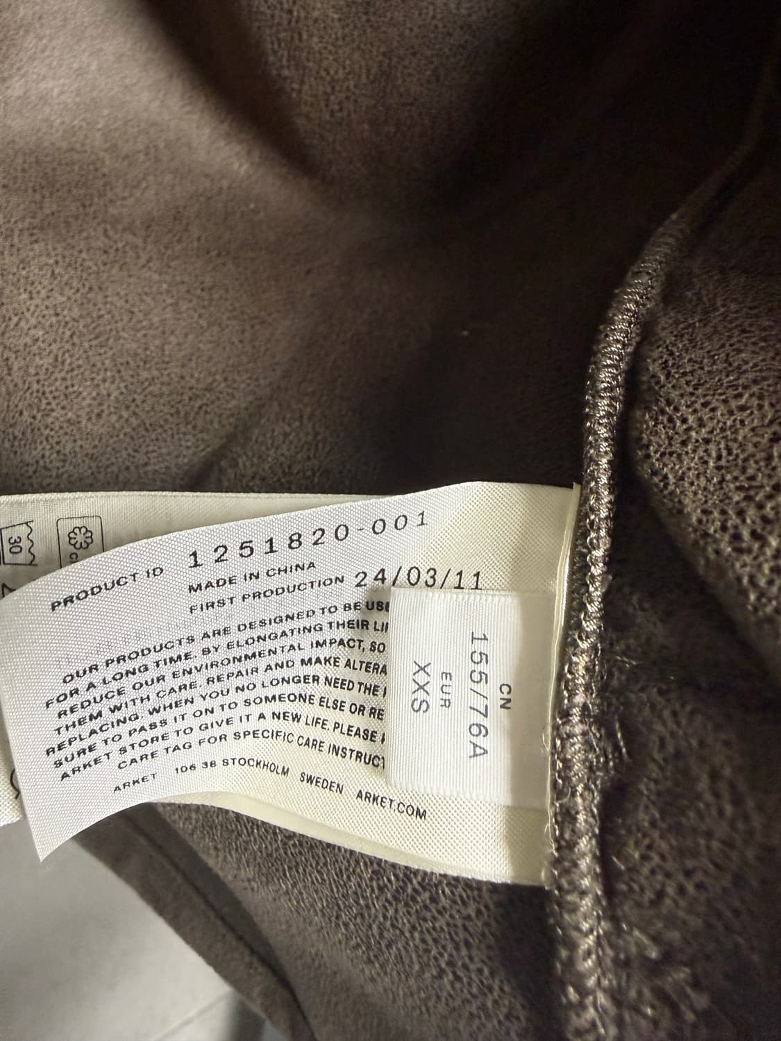 아르켓 숏 파일 자켓 베이지 상품이미지2