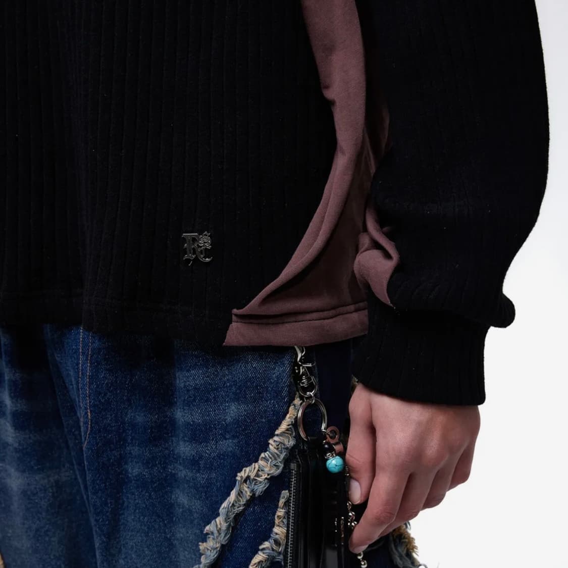 RSSC CUT OFF KNIT FULLOVER - BLACK 상품이미지3