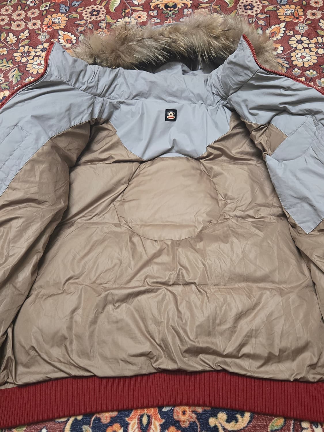 [XL] 홀하우스 폴프랭크 배색 후드 패딩 (남녀공용)
 상품이미지8