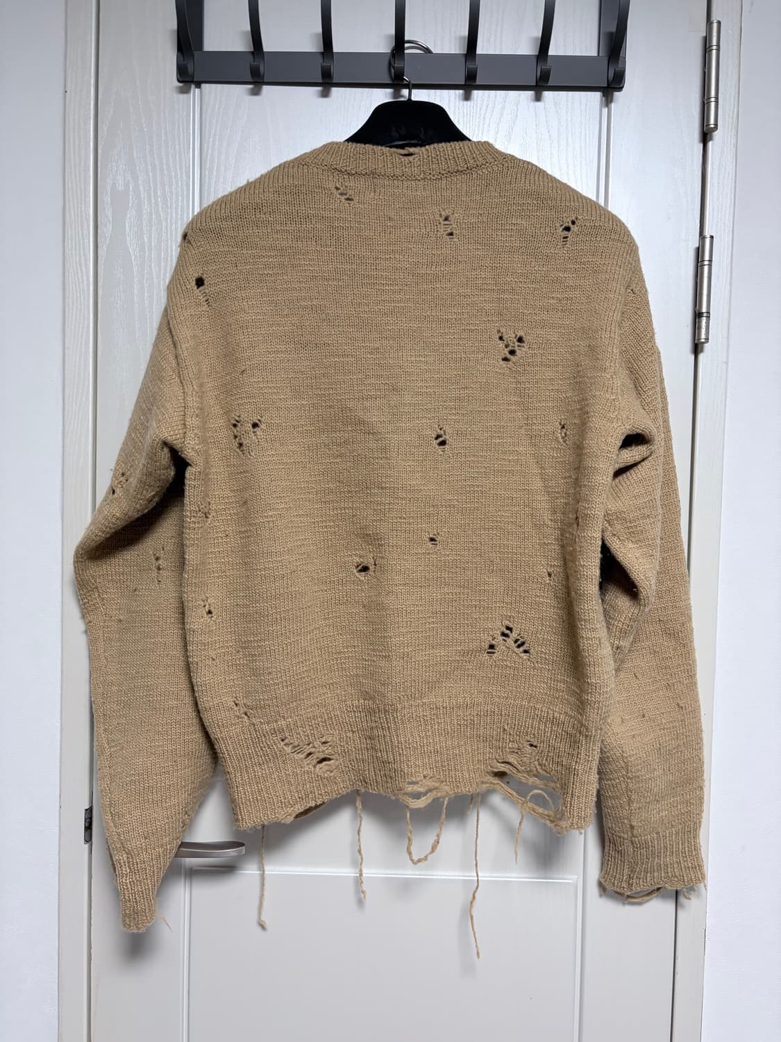 bed j.w ford 베드포드 데미지니트 베이지 상품이미지2