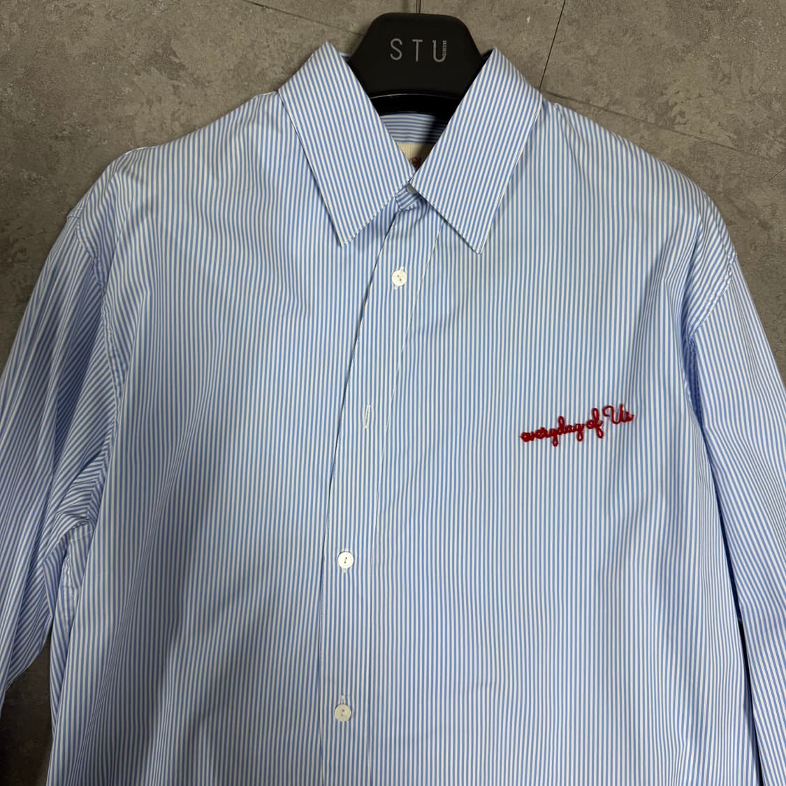STU 스트라이프 셔츠 M 상품이미지2