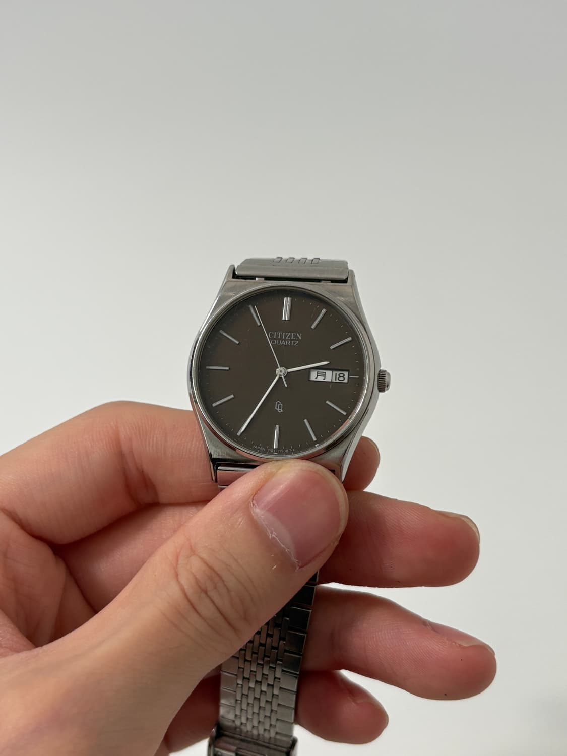 80s CQ brown dial silver quartz 상품이미지3