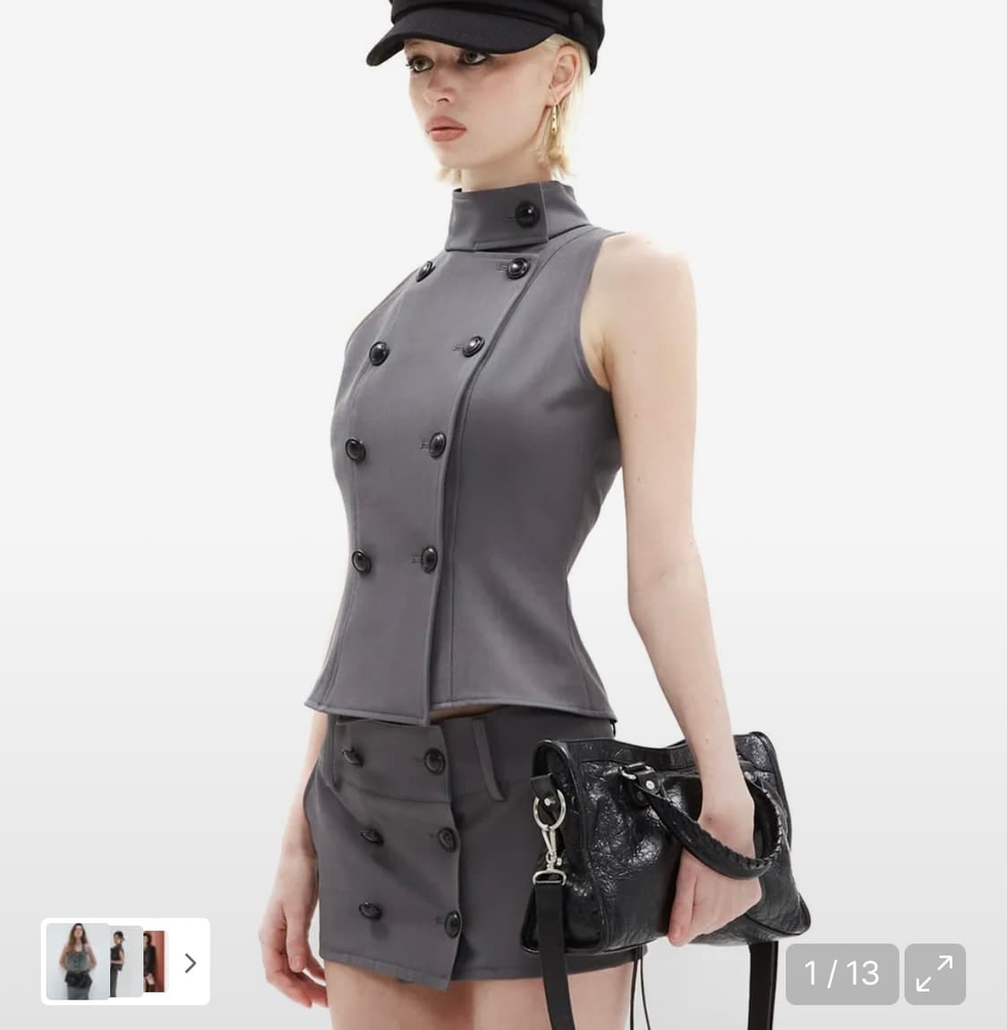 삽니다) 힐다 테일러드 셋업 그레이 S 상품이미지1