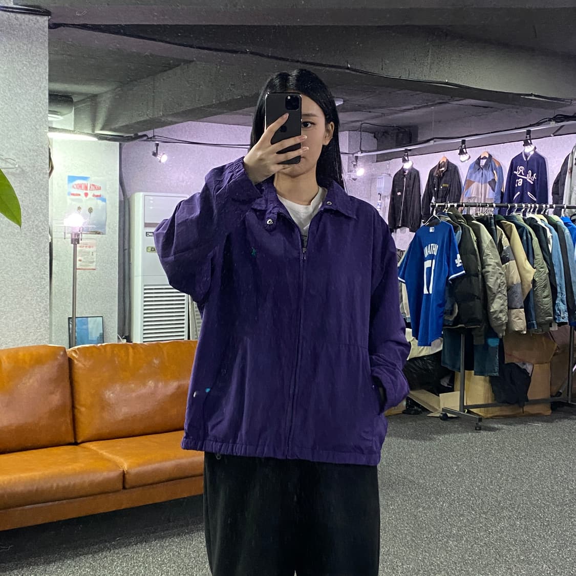 폴로 90s 나일론 퍼플 스윙톱 자켓 B3111 상품이미지1