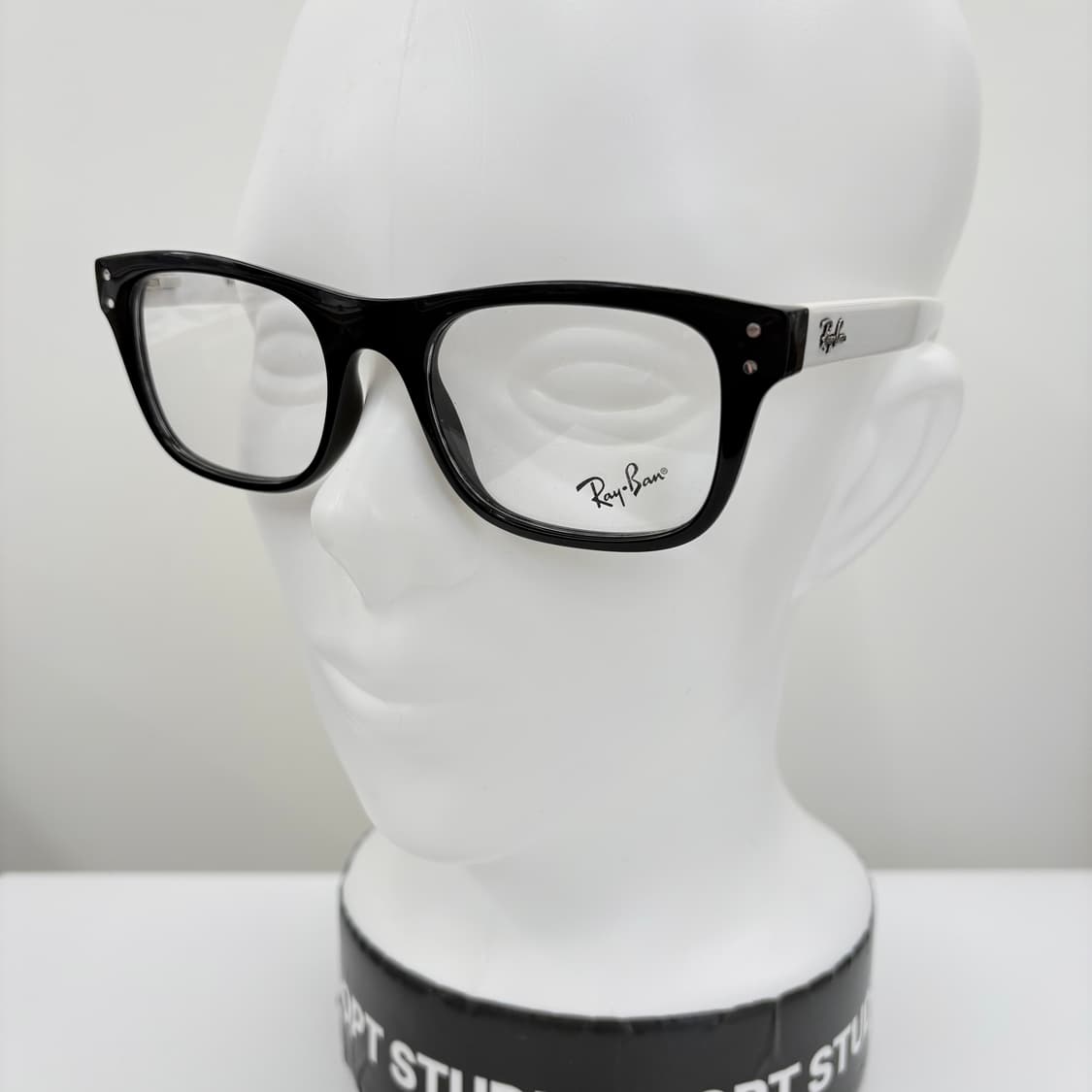 RAYBAN 레이밴 블랙화이트 스퀘어 뿔테 상품이미지6