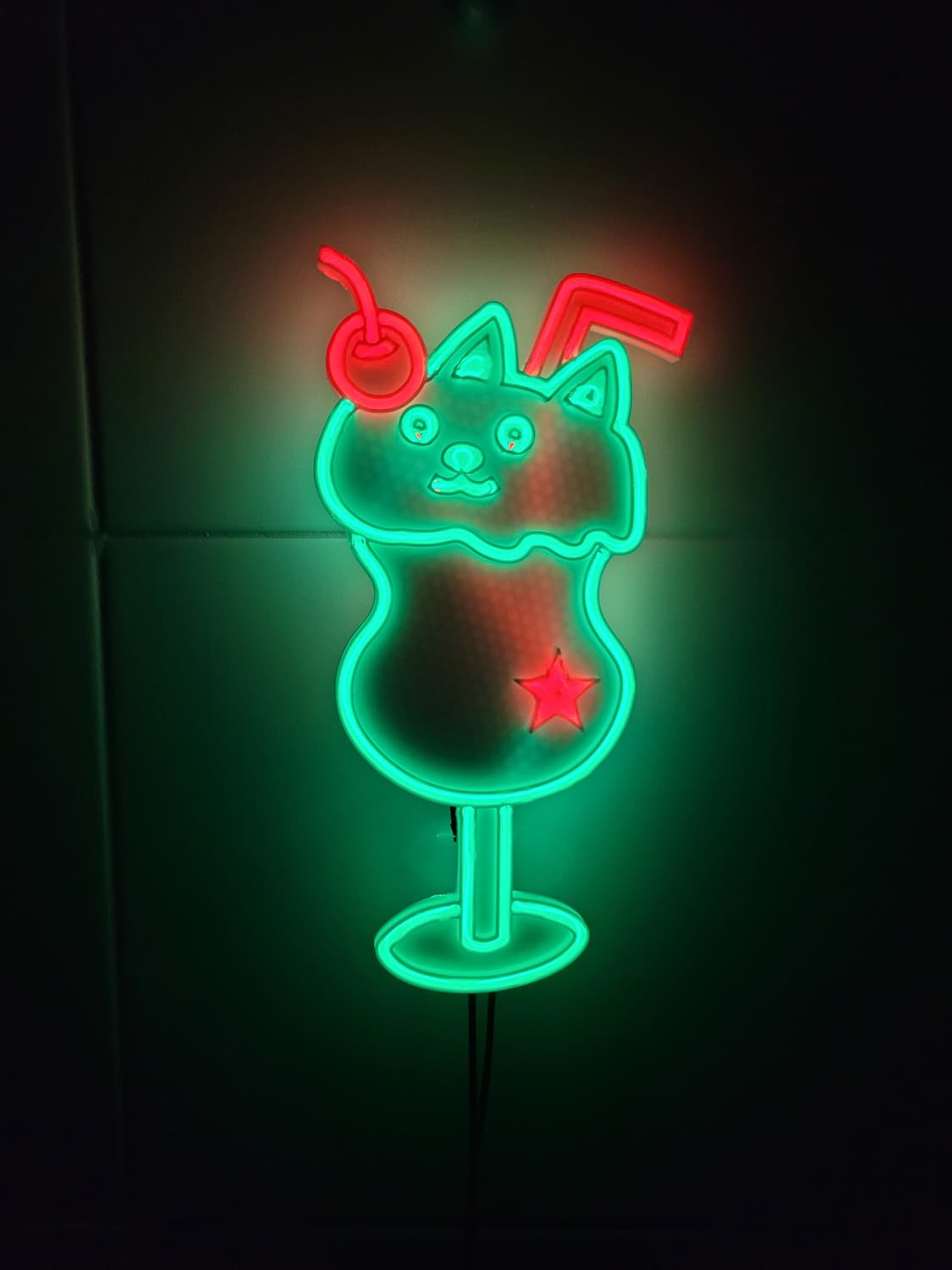 고양이 메론소다 네온사인 led 램프 무드등 상품이미지2