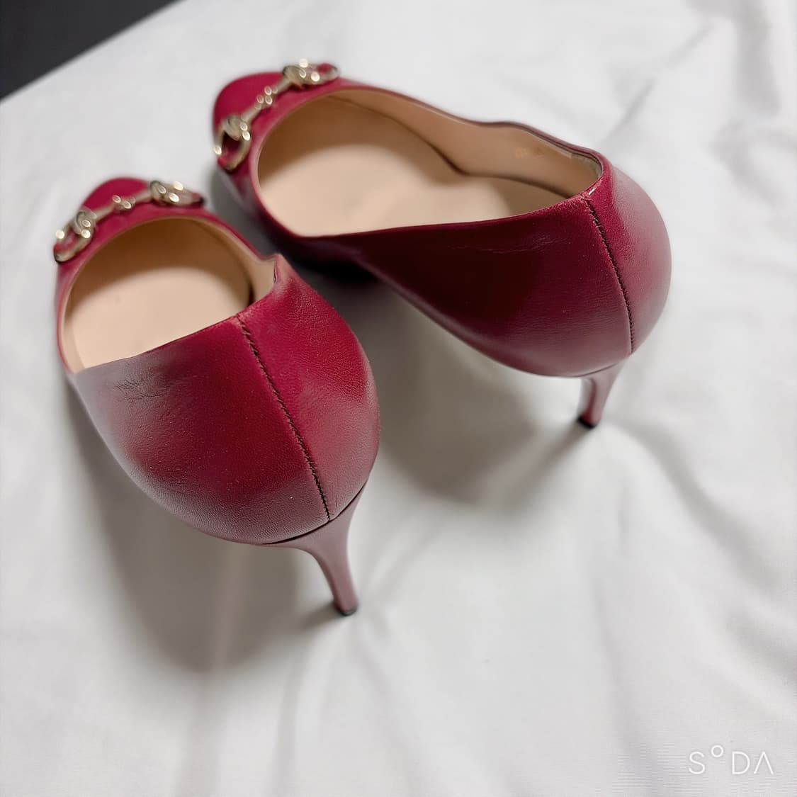 구찌 홀스빗 펌프스 구두 버건디 37 상품이미지4