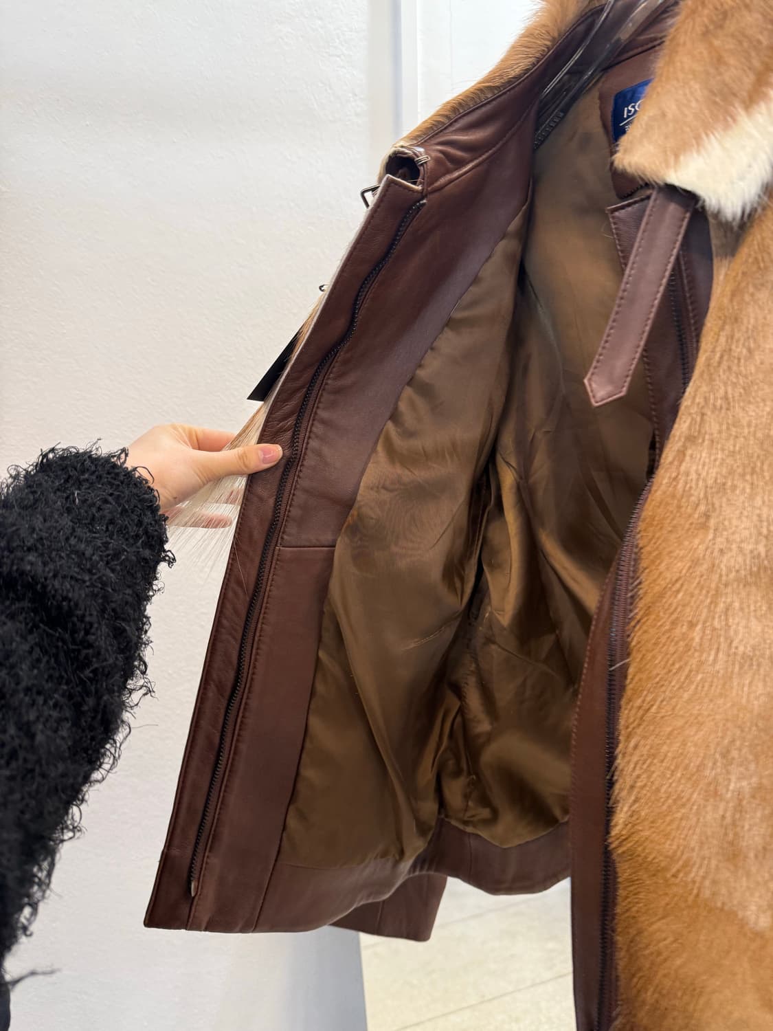 ISO FACE Brown Lambskin Leather Jacket   상품이미지6
