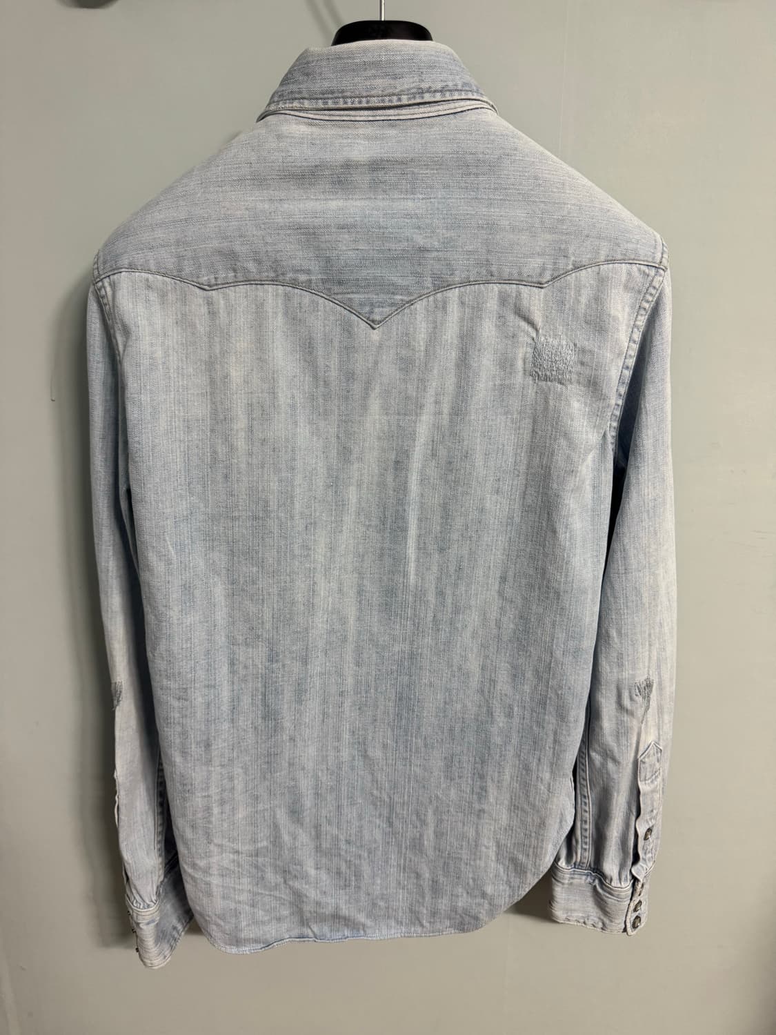 더블알엘 / 디스트레스드 웨스턴 데님 셔츠 made in Usa / S 상품이미지8