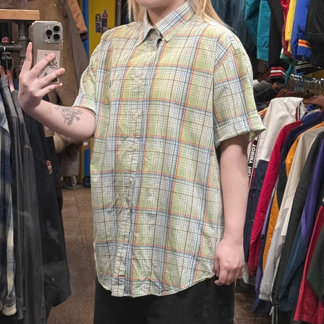 [HI] 폴로 랄프로렌 반팔셔츠 체크 그린  상품이미지4