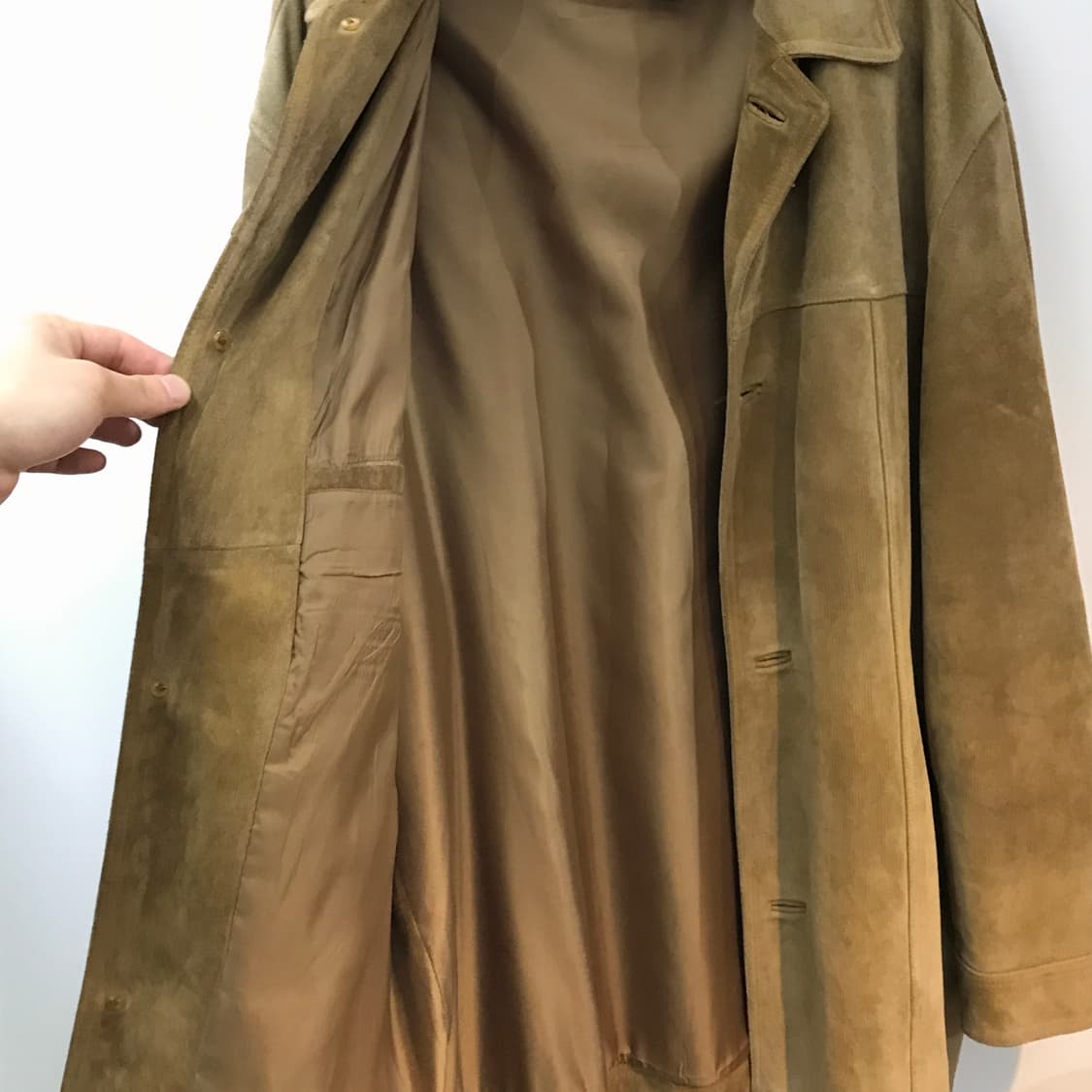 바나나리퍼블릭 베이지 스웨이드 레더 카코트 남성 115 빅사이즈 상품이미지7