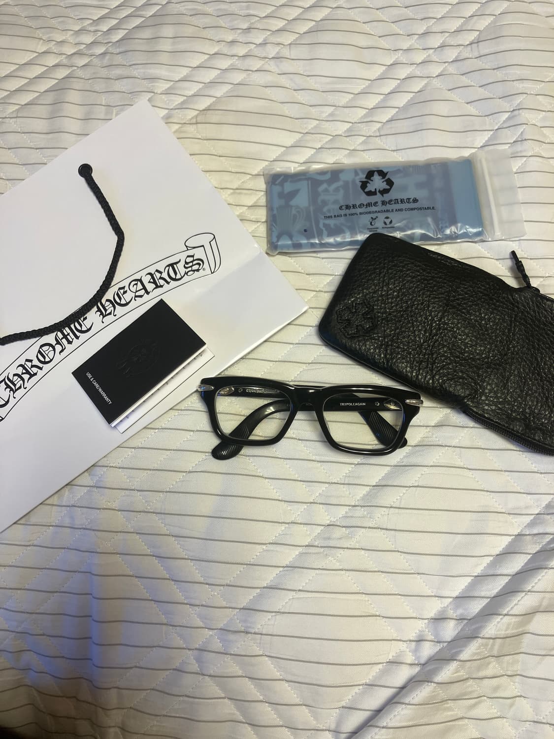 크롬하츠 26SS 트라이폴어게인 안경 유광 블랙/실버 상품이미지1