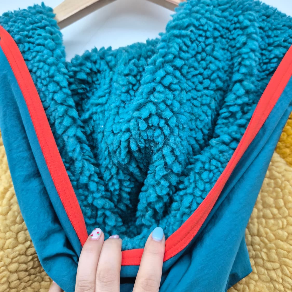 나이키 플리스 아노락 후드티 배색 남성 M 상품이미지8