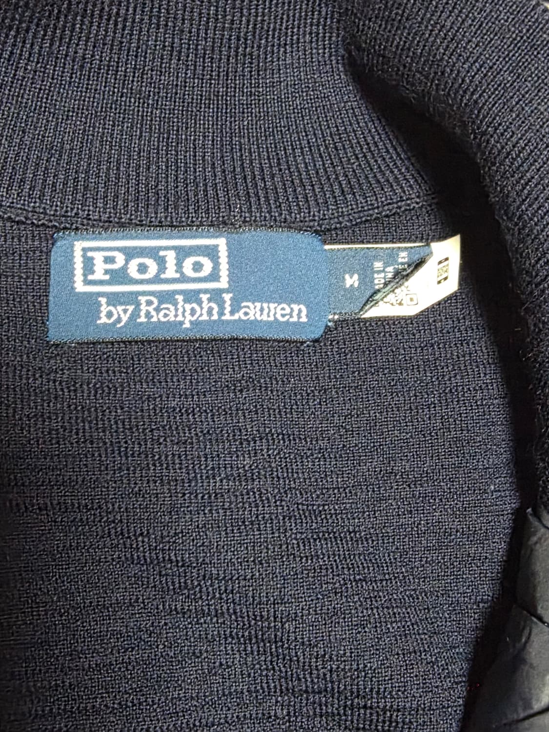 폴로 랄프로렌 하이브리드 풀집업 패딩니트 네이비 M 상품이미지7