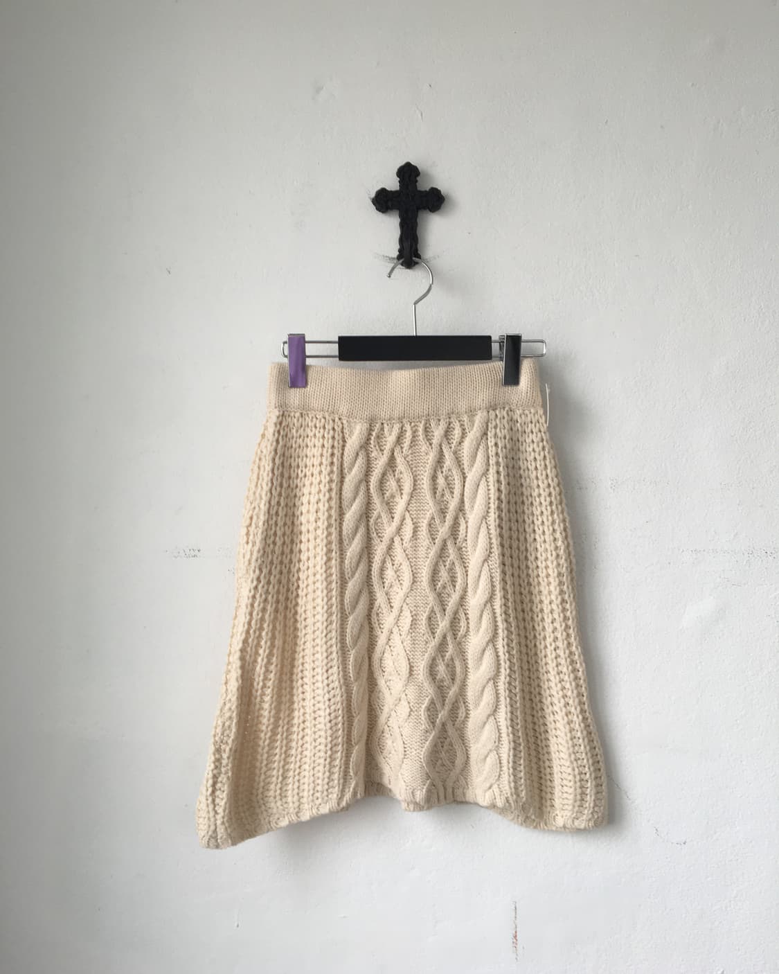 Cable pattern knit skirt 상품이미지1
