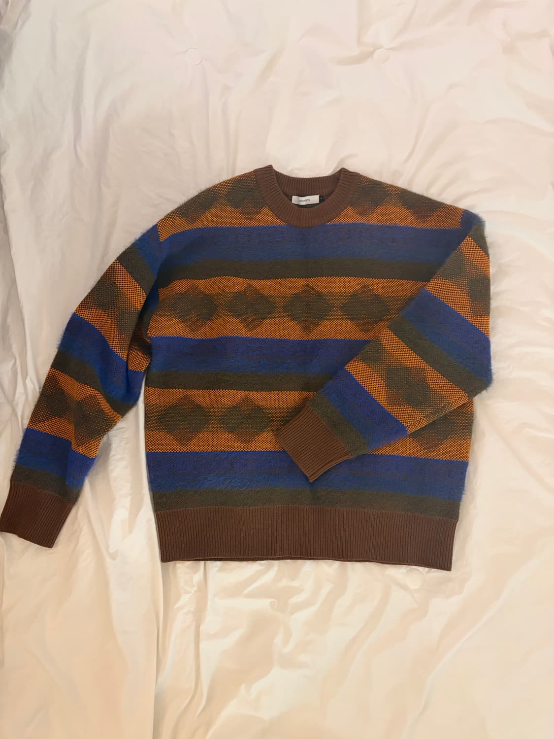 아모멘토 22FW 자카드 니트 풀오버 M 상품이미지1