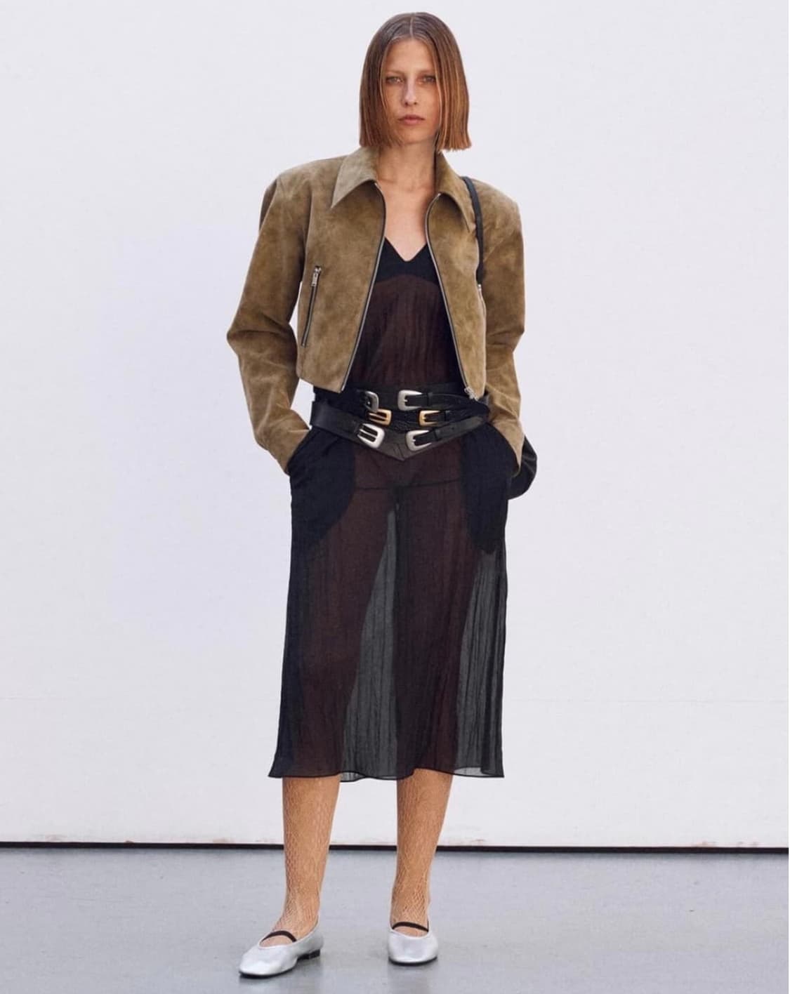 렉토 모데나 스웨이드 크롭 자켓 MODENA FAUX 상품이미지2