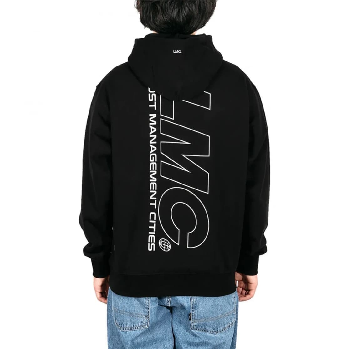 엘엠씨 버티컬 이탤릭 로고 후디 블랙 상품이미지4