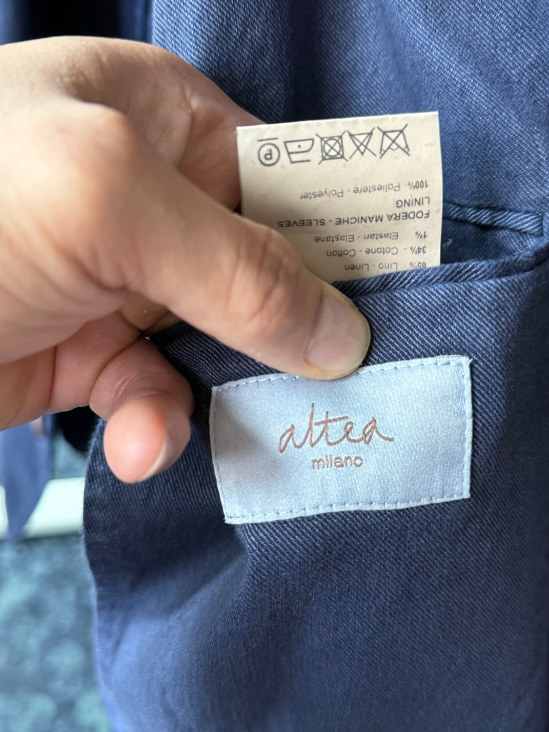 ALTEA Milano 블루 린넨 블레이져 / 자켓 50 상품이미지4