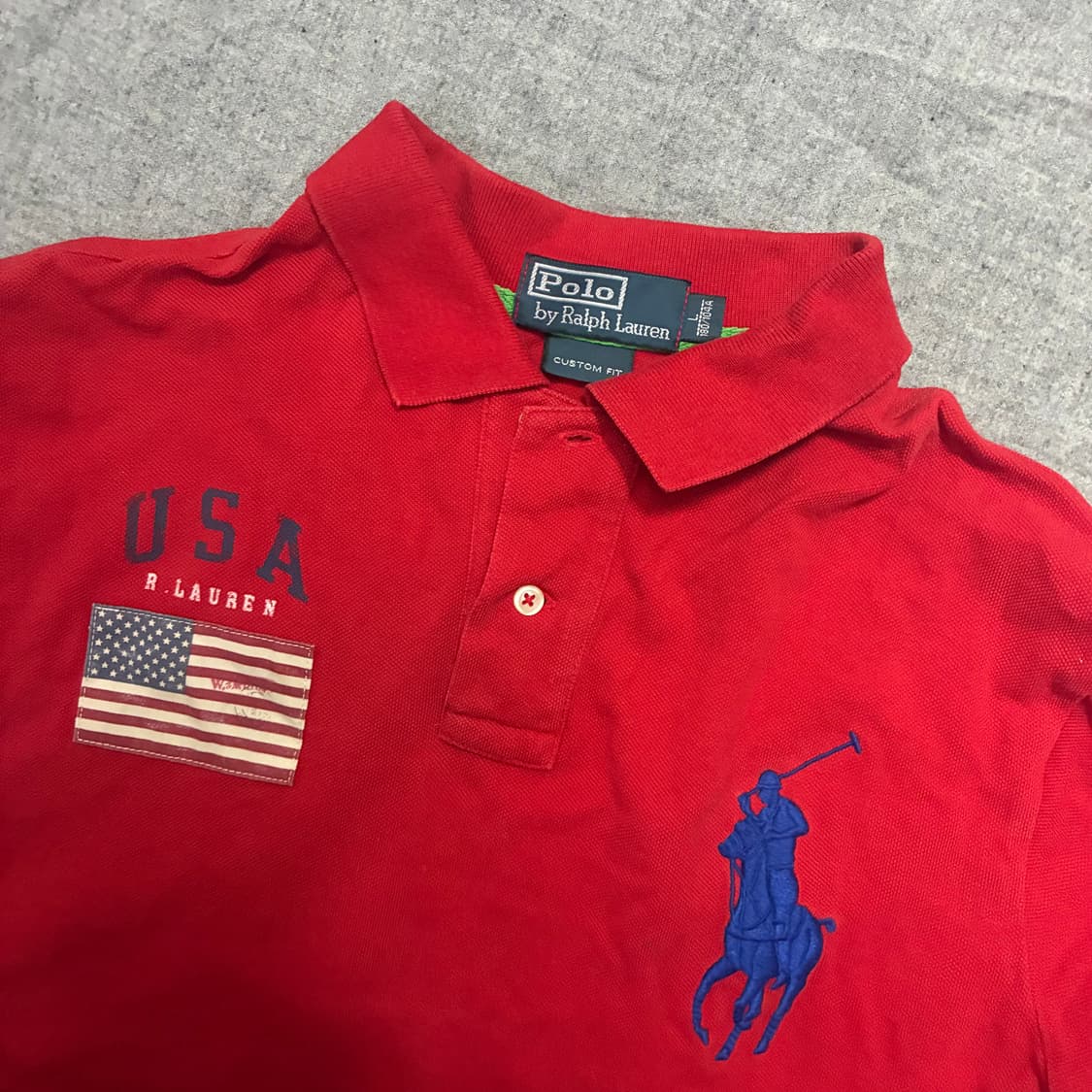 폴로 빅포니 레드 성조기 반팔 상품이미지2