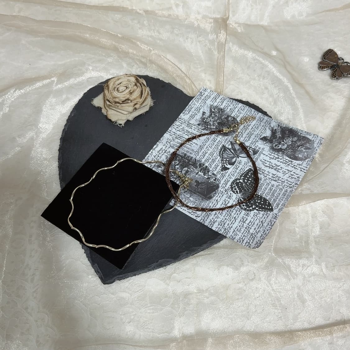 빈티지 꽈배기 웨이브 초커 목걸이세트 상품이미지2