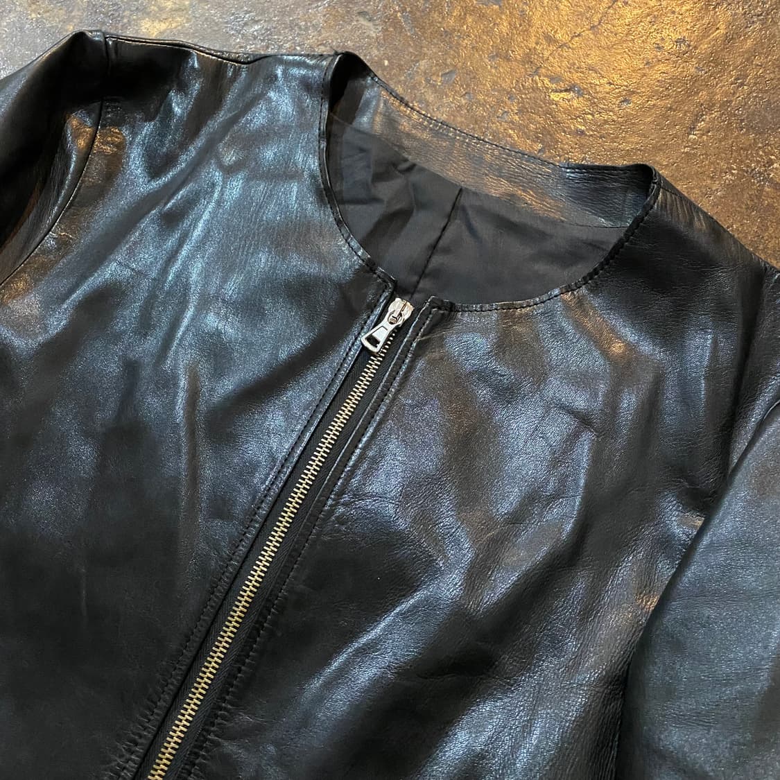 (M) the letters 가죽 자켓 상품이미지3