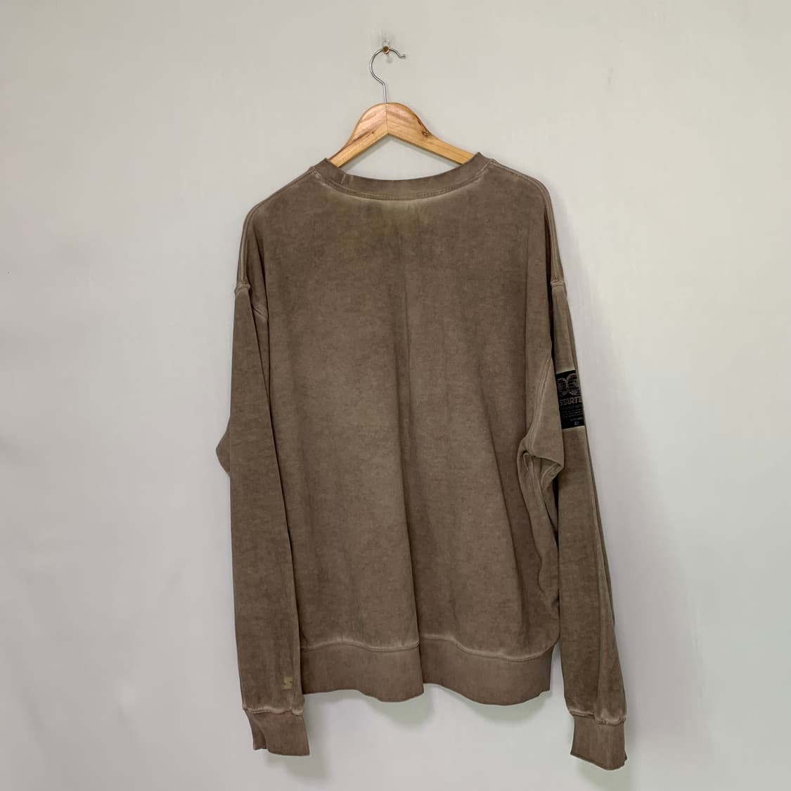 스타터 그런지 워싱 맨투맨 티셔츠 빈티지 브라운 남성 L 상품이미지5