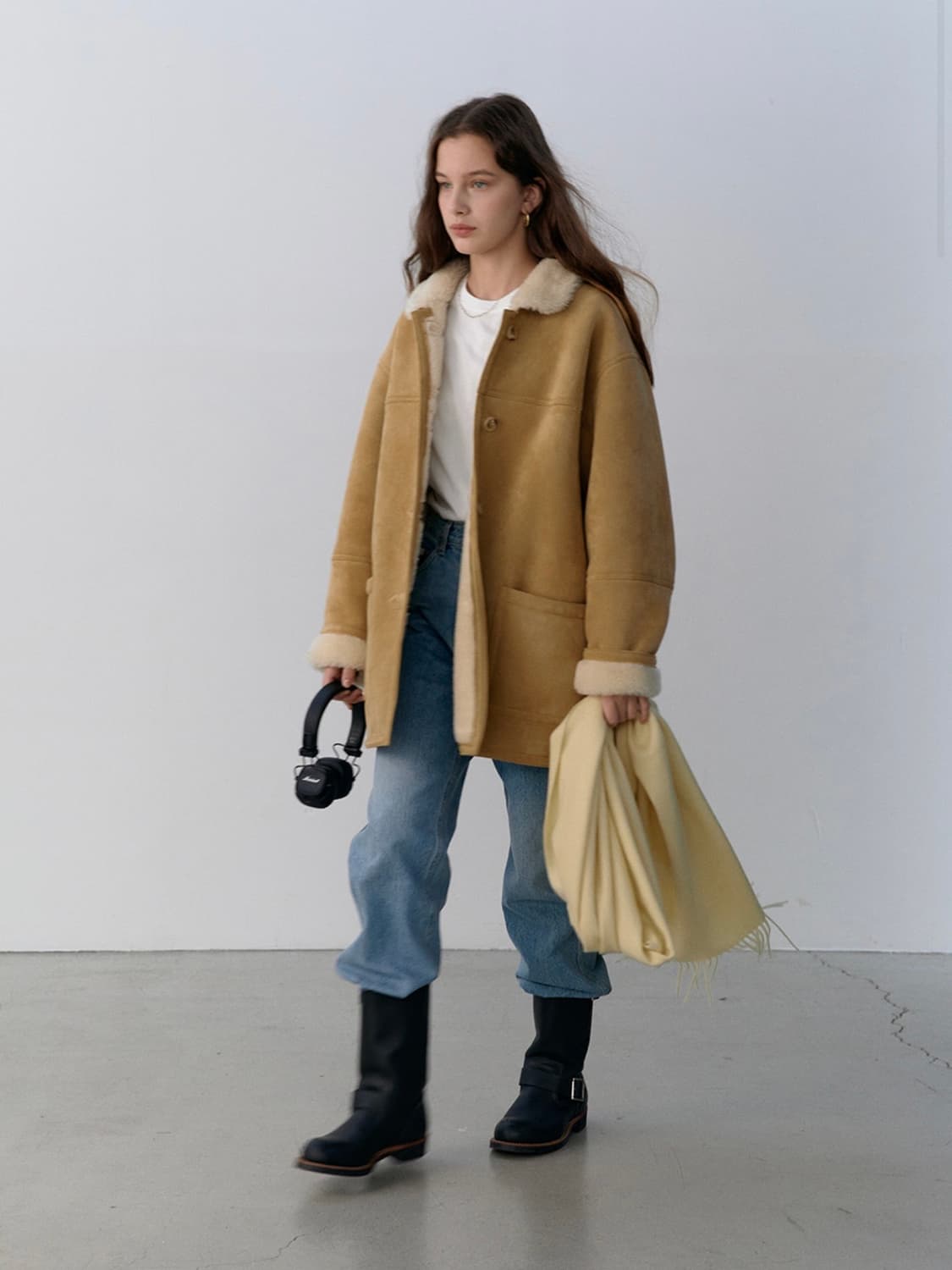 모데스트무드 런던 무스탕(베이지) 상품이미지1