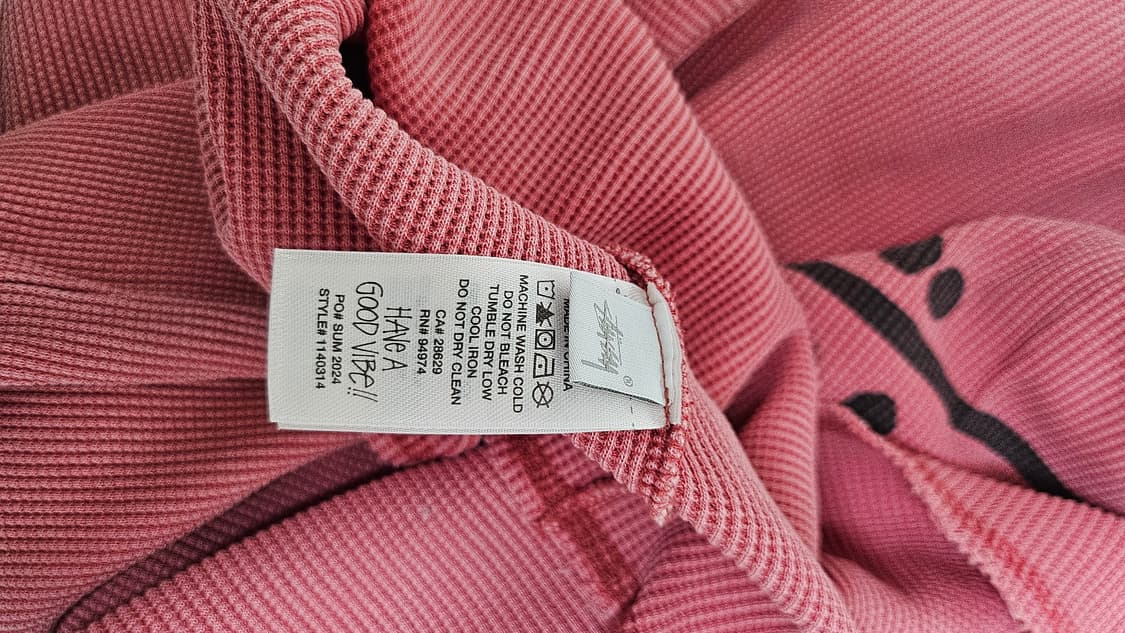 스투시 써멀 핑크 롱슬리브 XL 상품이미지4