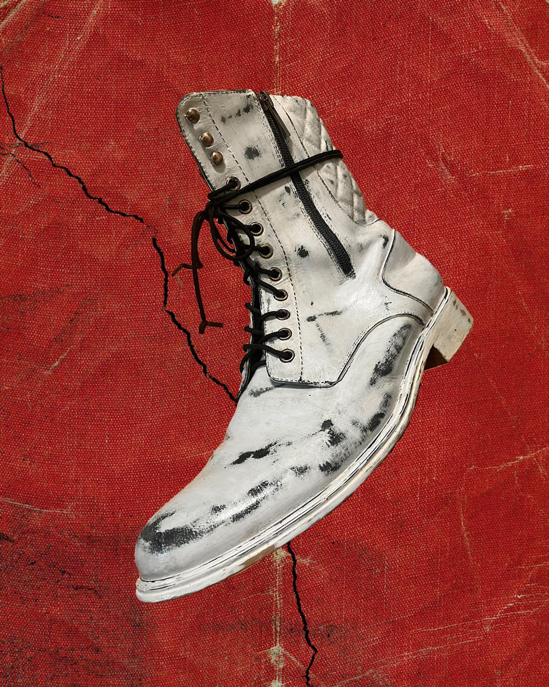 D&G 90s 돌체앤가바나 크랙 페인티드 디테일 롱 부츠 275 상품이미지1