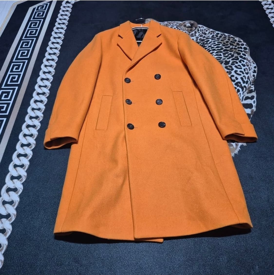 시스템 옴므 포인트 커프스 캐시미어 블렌드 코트 오렌지 L 상품이미지1