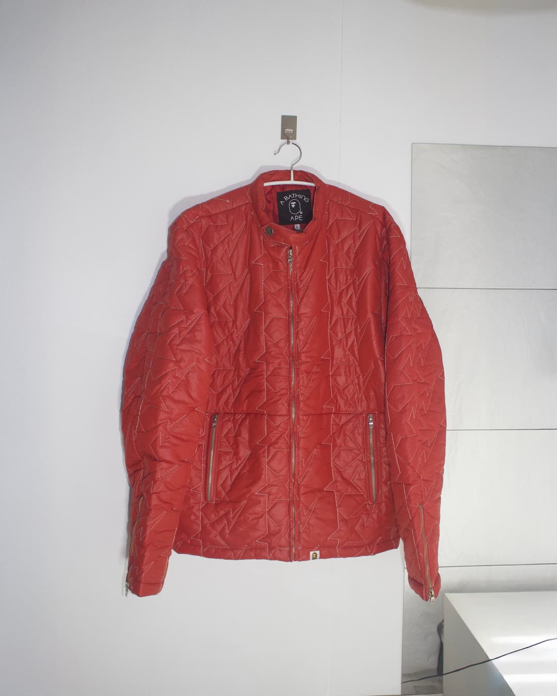 a bathing ape star quilted biker jacket 상품이미지1