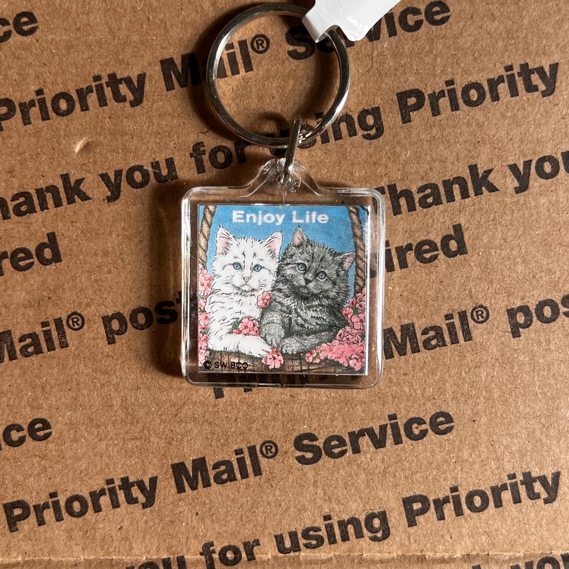 90s vtg Cat Twins Keyring 상품이미지2