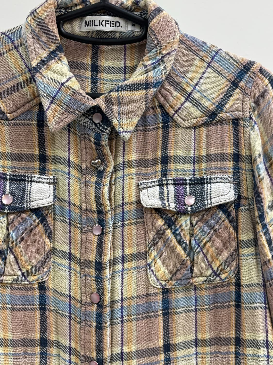 빈티지 체크 셔츠 원피스 상품이미지6