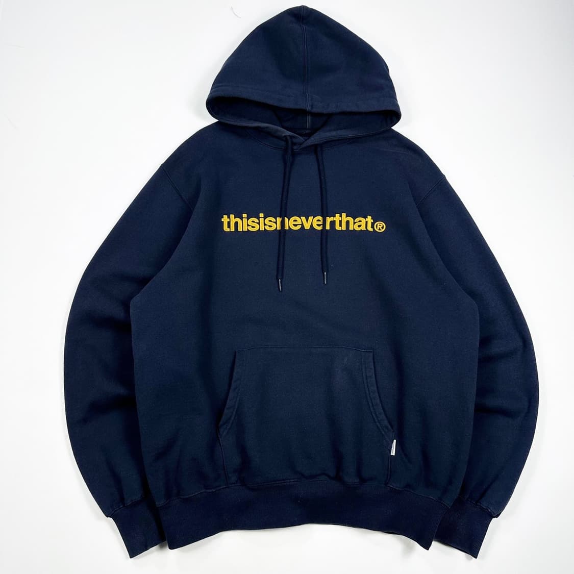 디스이즈네버댓 (디네댓) 자수 네이비 후드티 (실측 XL) 상품이미지2