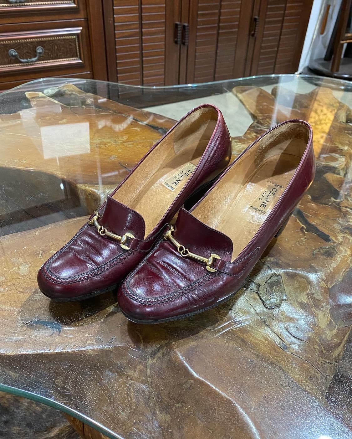 OLD CELINE burgundy Horsebit  상품이미지1