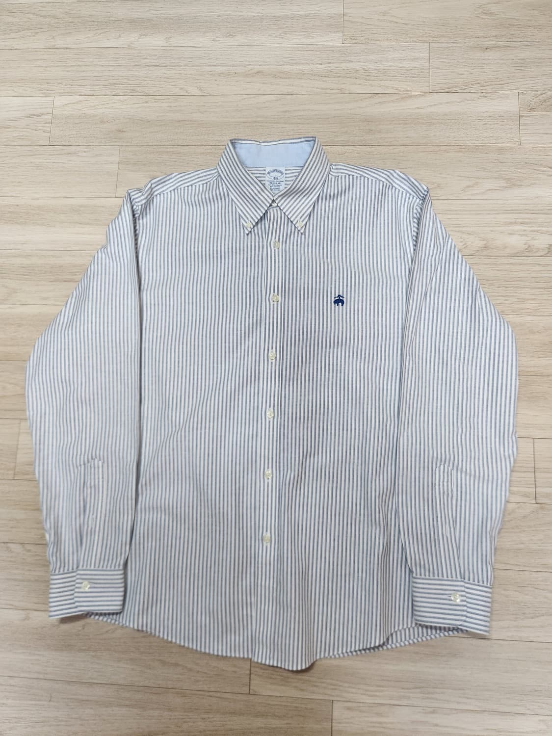 [브룩스브라더스] 논아이론 스트라이프 옥스포드셔츠 레귤러핏 L 상품이미지3