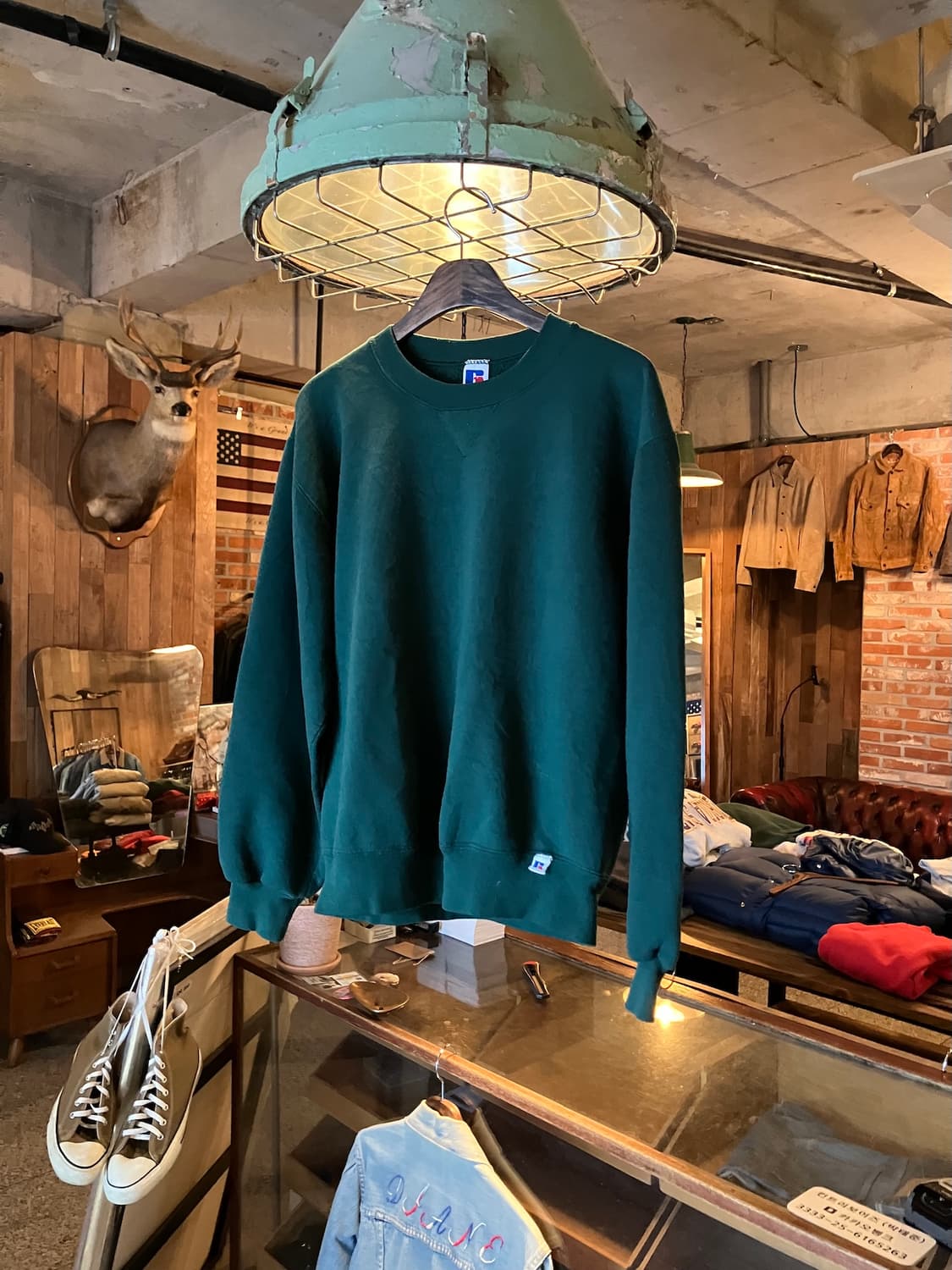 90s USA 빈티지 러셀 플레인 스웻 셔츠 맨투맨 상품이미지1