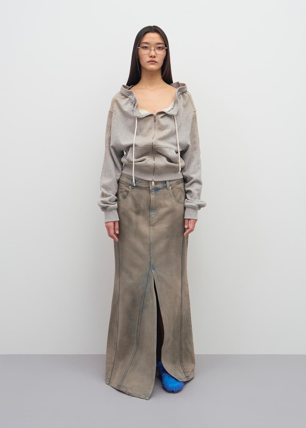 LCDCTM SPRAY WASHED ZIP-UP (GREY) 상품이미지1