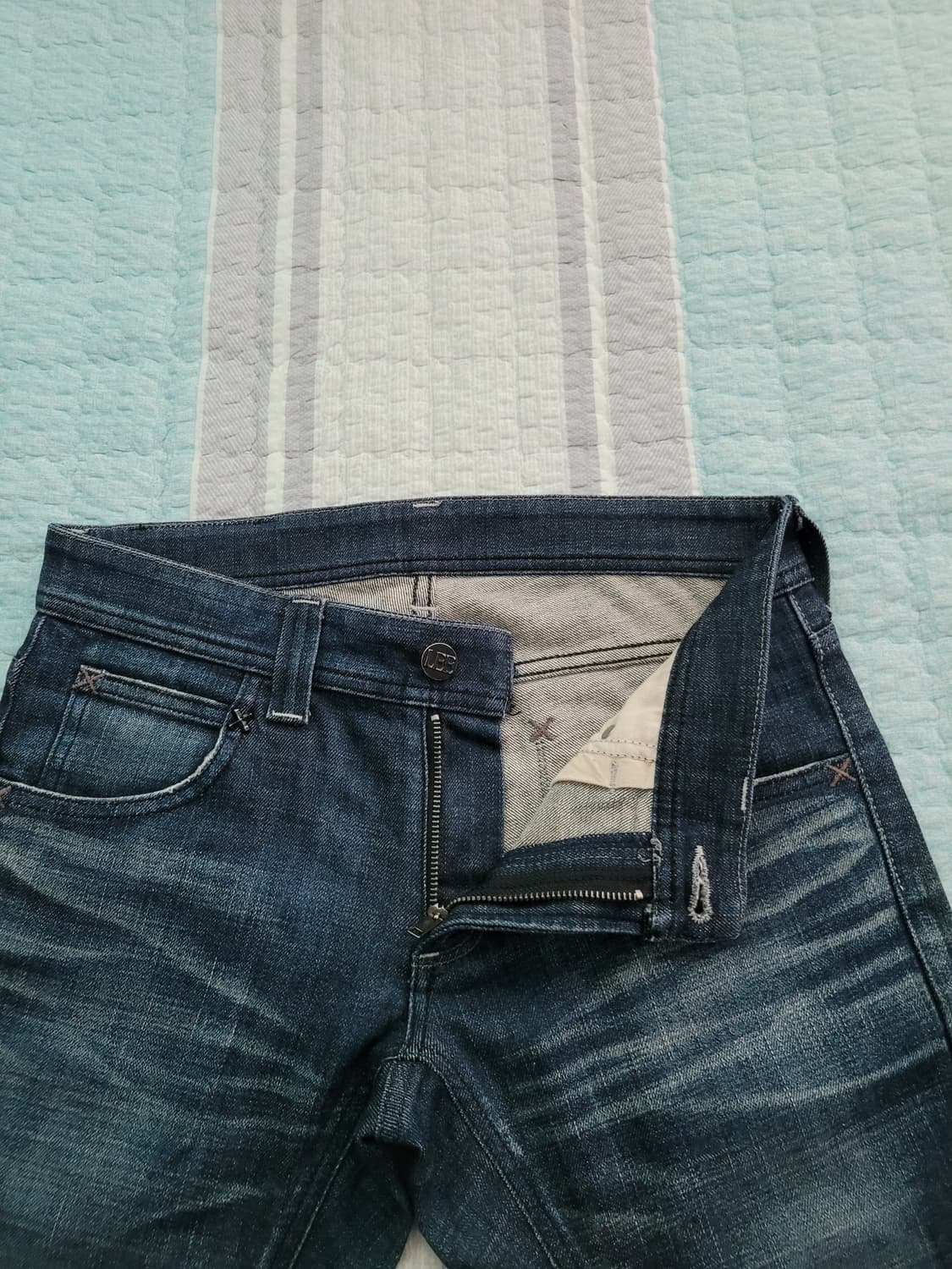  재팬 리 블랙라이더 블랙스티치 LEE Riders 다크블루 스판슬림진  상품이미지2